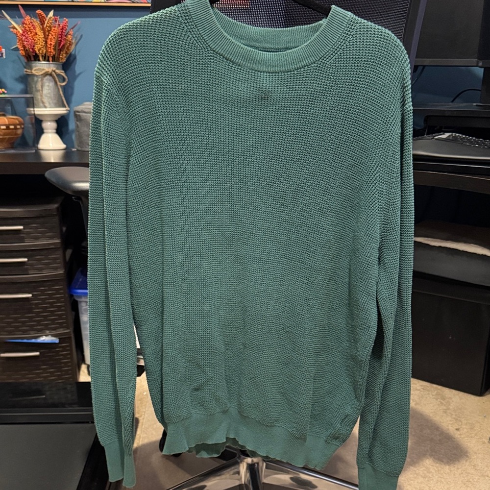 Outerknown Teal Crewneck Sweater